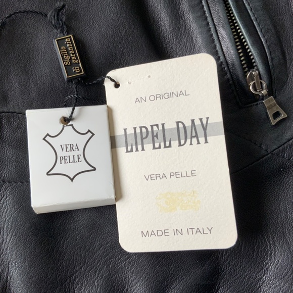 Vintage Vera Pelle Italian Real Genuine Leather Warm Jacket size M - Picture 14 of 15